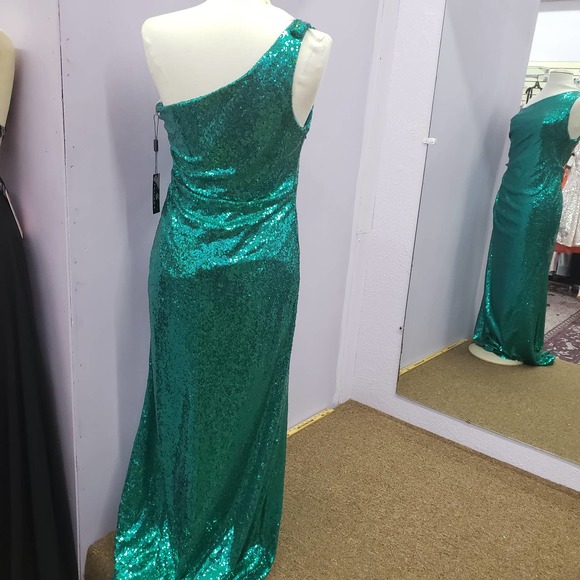 Green Sequin Dress Faviana #10638 - Picture 2 of 6